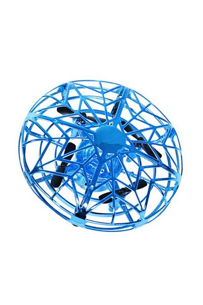 Generic Mini dronă cu senzori infraroșii, rotație la 360 de grade, control prin gesturi, albastră