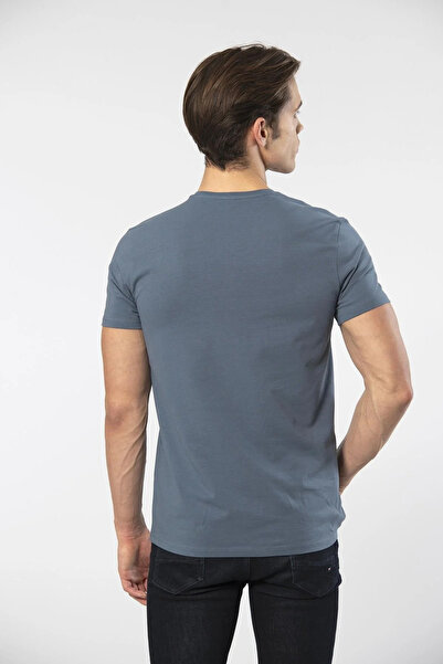 Cacharel Κοντό μανίκι, Ανδρικό μπλουζάκι, Βαμβακερό & Λύκρα με λαιμόκοψη σε σχήμα V