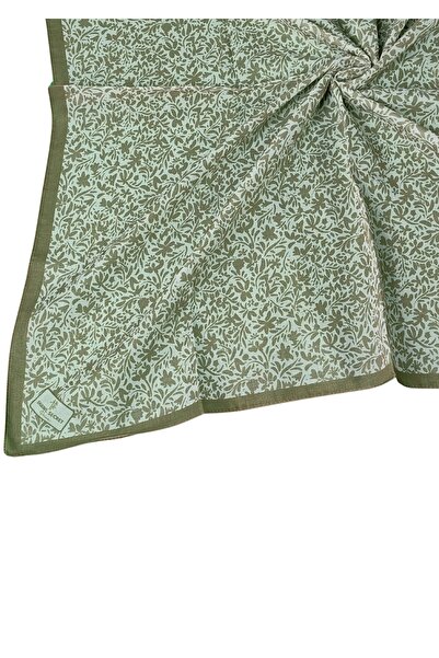 mim eşarp وشاح ميم برايم قطن منقوش بالزهور مقاس 90x90 سم