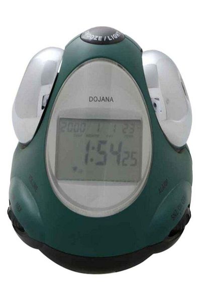 dojana Digital Alarm Clock Green/Silver/Grey