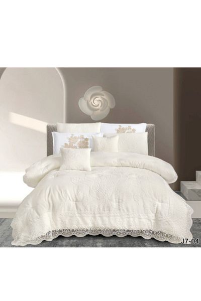 Generic 8-piece double quilt, jacquard lace