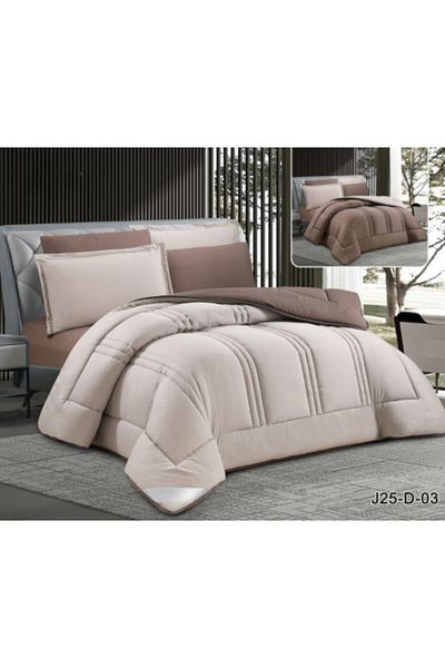 Generic 6-piece plain micro double comforter