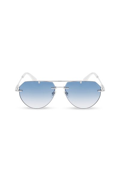 Police Horizon 11 Man Aviator Sunglass Shiny palladium _Blue gradient 59-15-145