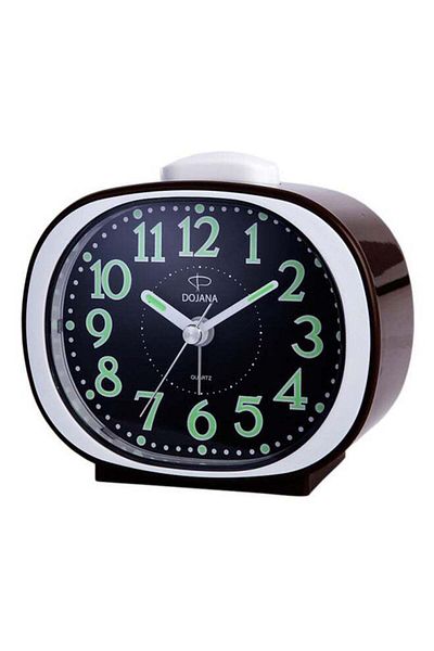 dojana Analog Alarm Clock Brown/White/Black