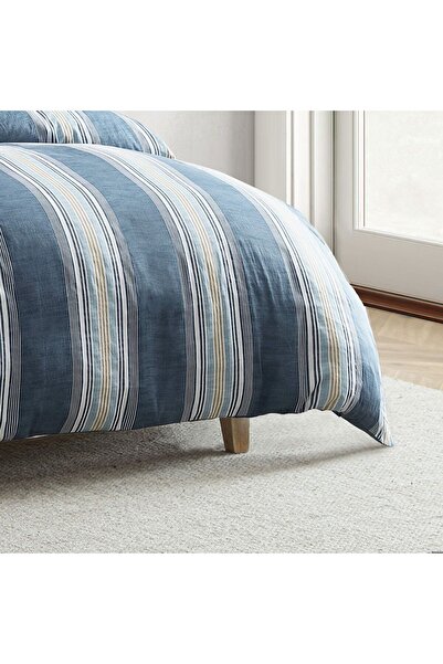 Orange Bed & Bath Blue Stripe | 100% Cotton Single 11-Piece Duvet Set