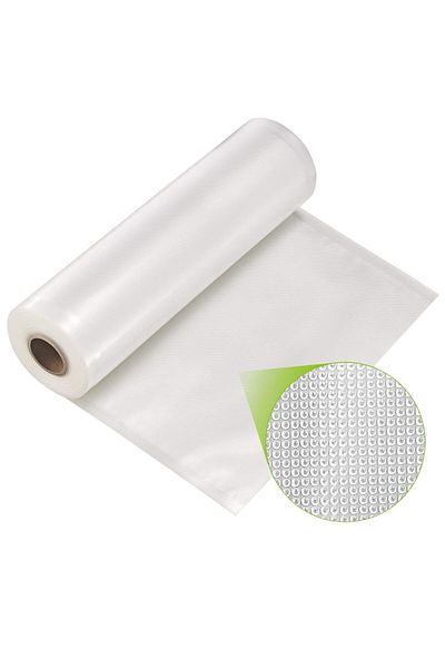 Zibba Life ™ Embossed Empty Bags Roll, 28 cm x 500 cm, For Food Vacuum Machine, Reusable