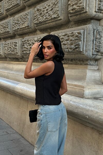 World Fashion Trends ΜΠΛΟΥΖΑ ΥΦΑΝΤΗ ΜΕ ΛΑΝΤΑ ΜΠΡΟΣΤΑ ΚΑΙ ΛΑΝΤΑ ΣΤΟ ΛΑΝΤΑ