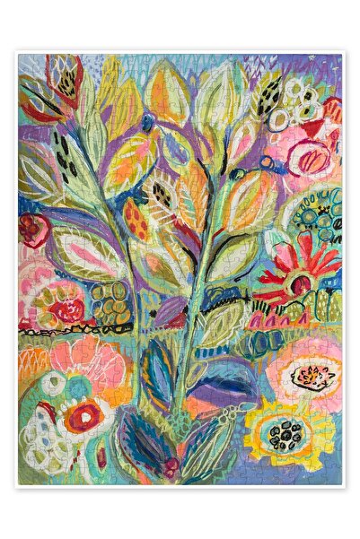 Jeronkarji Garden Of Whimsy II 500 Parça Puzzle Yapboz Bohem Soyut Sanat Temalı