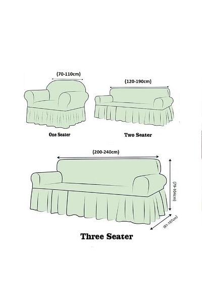 rexa Sofa Cover Velvet 4-Pieces Set of 7-Seater (3+2+1+1) Super Stretchable Furniture Protector