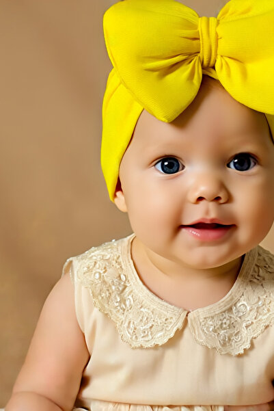 Bebekino Fiyonklu kız bebek bonesi düz renk