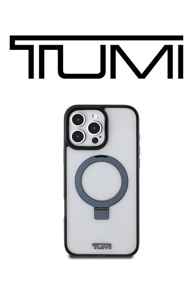 TUMI كفر حماية شفاف لـ iPhone 16 Pro بدعم Mag Safe ومِسكة متعددة الاستخدامات بتصميم فرنسي من TUMI