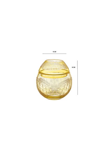 Byblos Yellow laser engraved crystal tissue box