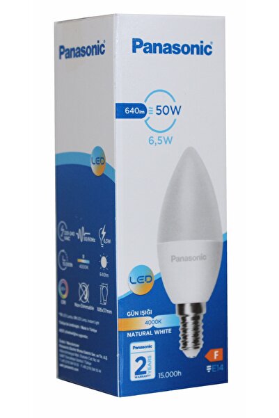 PANASONIC MUM AMPÜL (İNCE DUY) 6,5W E14 İNCE DUYLU 4000K SARI BEYAZ ARASINDA GÖZ YORMAZ YÜKSEK AYDINLIK VERİR