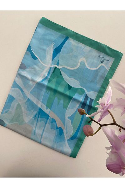 İpekhan Rainbow Pattern Thin Cotton Shawl