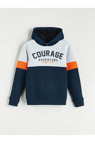 LC Waikiki Lcw Kids Navy Blue Hooded Boys Tracksuit Set