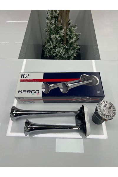 Marco İTALY K2 12V, 2 sesli, krom metal Havalı korna