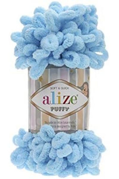 Alize Puffy Hand Knitting Yarn 1PC (Turquoise No. 287)