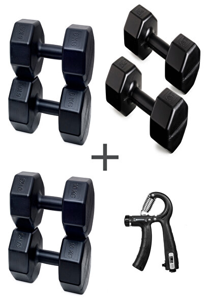 Besinistanbul PS SPOR 3 ÇİFT DAMBIL SET 2 KG + 6 KG +10 KG + AYARLANABİLİR SA...