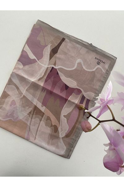 İpekhan Rainbow Pattern Thin Cotton Shawl
