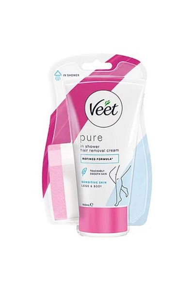Veet Shower Cream, Pure, for Sensitive Skin, 150 ML