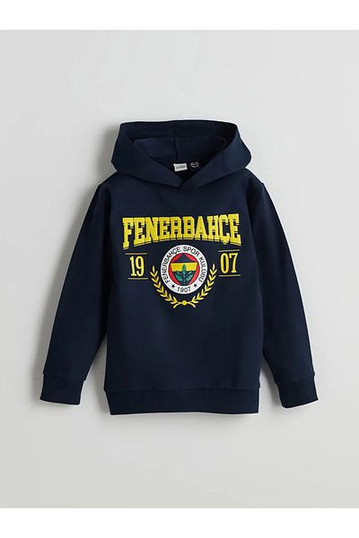 LC Waikiki Lcw Kids Navy Blue Hooded Boys Tracksuit Suit t t