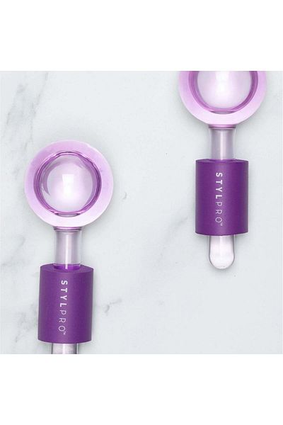 Stylpro Set de 2 globuri criogenice vegane pentru masaj facial și tonifiere a pielii, Stylpro
