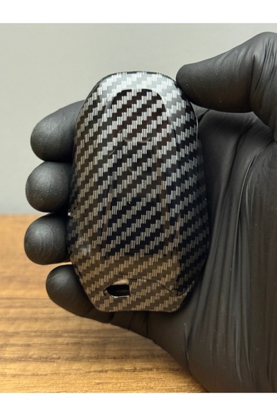 Luxe Aksesuarr Husa pentru chei din fibra de carbon cu 3 butoane pentru Peugeot 208-508-3008-5008 - Citroen berllingo- c-elysee Opel