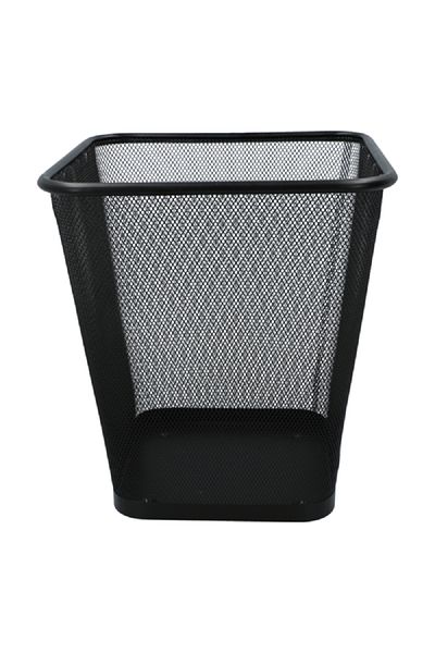 EKO Meshed Elegant and Modern Design Square Trash Can Black 15 Liter