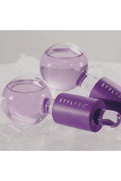 Stylpro Set de 2 globuri criogenice vegane pentru masaj facial și tonifiere a pielii, Stylpro
