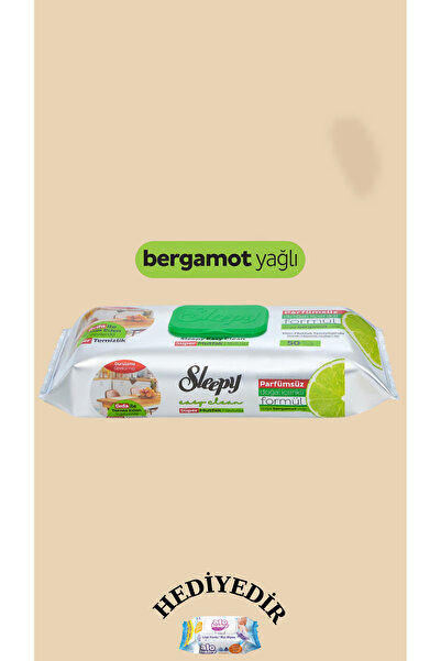 Sleepy Doğal Yağlı 50 'li Easy Clean Portakal & Limon & Greyfurt & Bergamot Alobaby Hediye