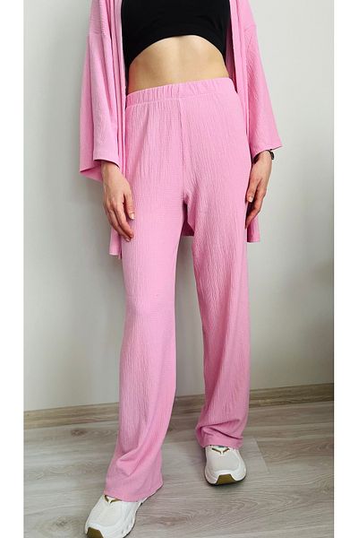 VOL High Waist, Wide Cut, Wide Leg, Lycra Wrap Fabric Palazzo Pants