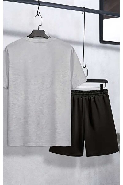 Renna Mood Boy's Gray-Black They Not Like Us Printed Shorts-Tshirt Set