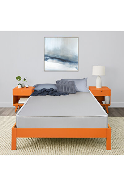 sitehome Ortopedik Sünger Yatak Vinil Kumaş 15 cm Antibakteriyel Antialerjenik Gri