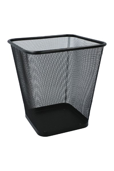 EKO Meshed Elegant and Modern Design Square Trash Can Black 15 Liter