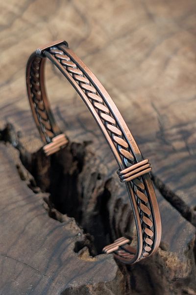cheetah quality Handcrafted Men's Copper Bracelet