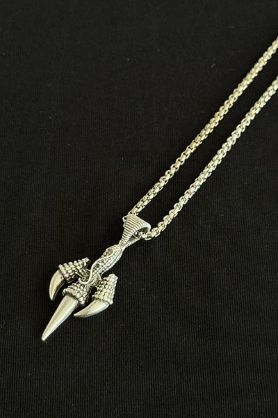 cheetah quality Claw Stainless Steel Chain Men's Necklace