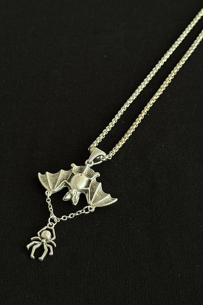 cheetah quality Bat Spider Stainless Steel Chain Men's Necklace