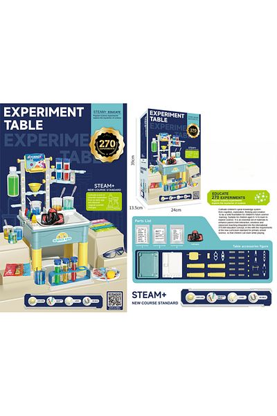 Point Plus Educational Experiment Table for Kids - More than 270 Science Experiments | Size 24 x 13.5 x 39 cm