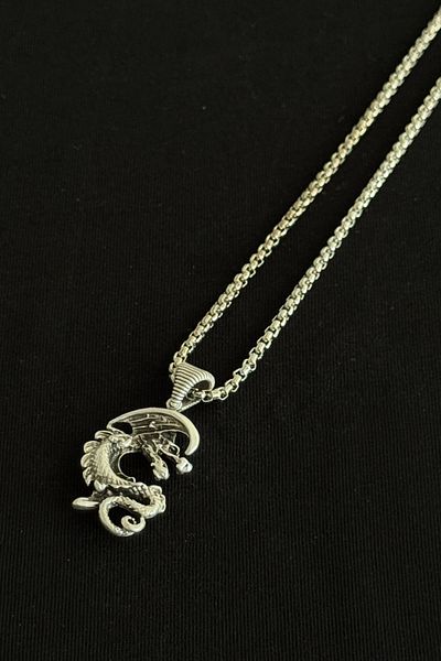 cheetah quality Dragon Stainless Steel Chain Men's Necklace