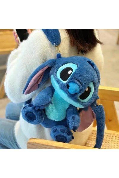 happystoretr Peluş askılı stitch sırt çantası sevimli karakter sırt Çantası sevimli karakter