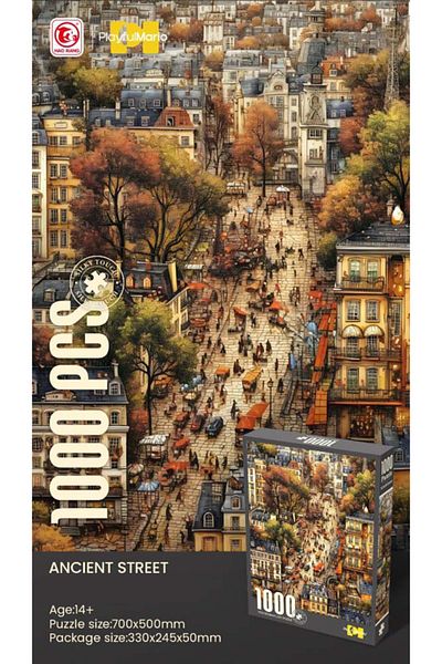Point Plus 1000 Piece Puzzle - Antique Street Scene with Artistic Detail | For Puzzle Lovers | Box Size: 33 x 24.5 x 5