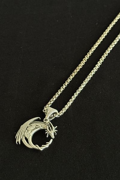 cheetah quality Dragon Stainless Steel Chain Men's Necklace