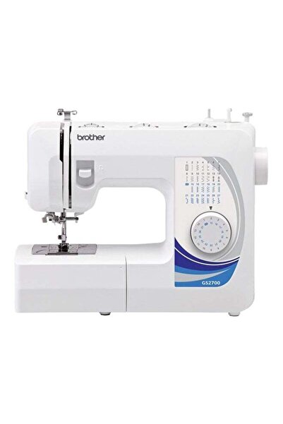 Brother GS2700 Traditional Metal Chassis Electric Sewing Machine - 27 Stitches, White/Blue/Silver