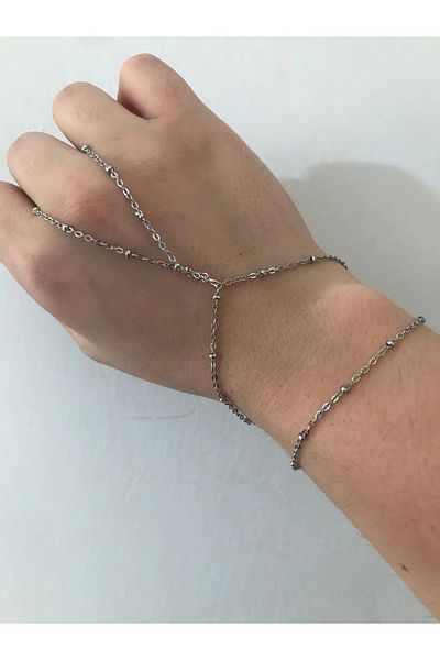 shop Silver Color (Silver) Chain ​​Detail Shiny Shahmeran Adjustable