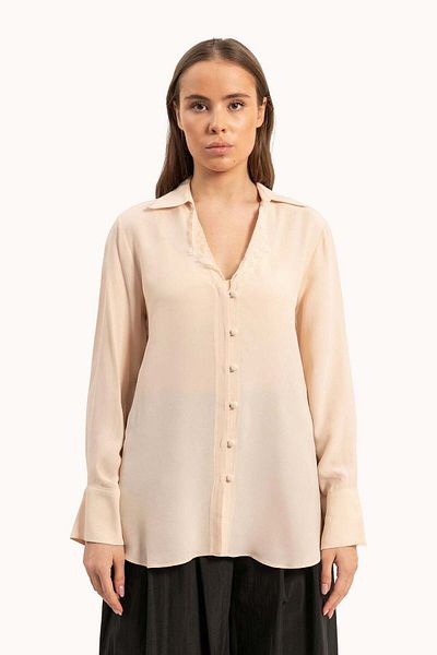 wecre8 Women Lace Peach Blouse By WECRE8
