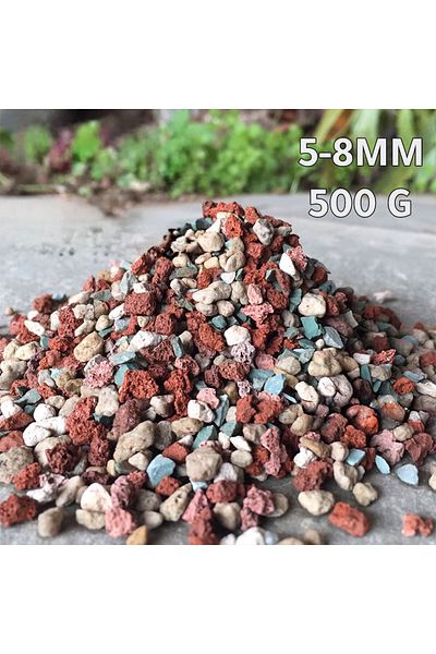 Generic Natural rainbow stone mix 5-8mm 500G