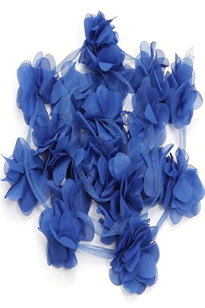 Massaltay Dekoratif Şifon Lazer Çiçek (2 Metre) – Zarif Süsleme Malzemesi