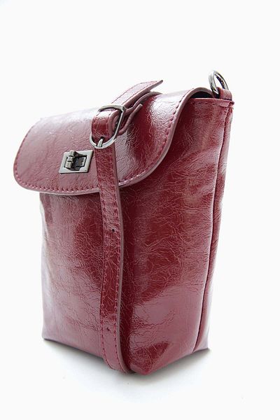 wecre8 Maroon Compact Glossy Crossbody Bag by WECRE8