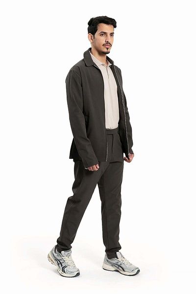 wecre8 Men Dark Gray Jacket and Pants Set By WECRE8