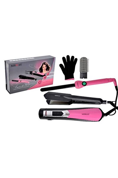 mrway مجموعة تصفيف الشعر 3 في 1 (مجفف + سيراميك + مكواة تجعيد) من ماروي